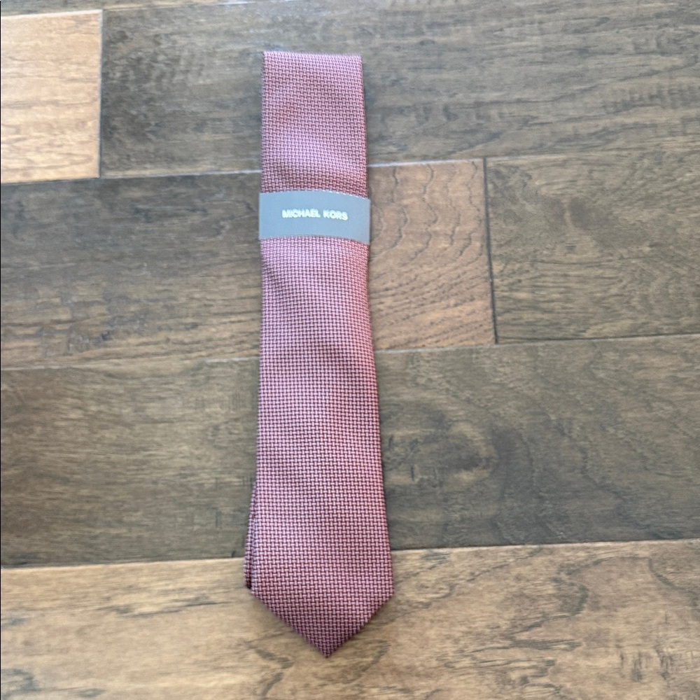 Michael Kors Red and Black Patterned Tie